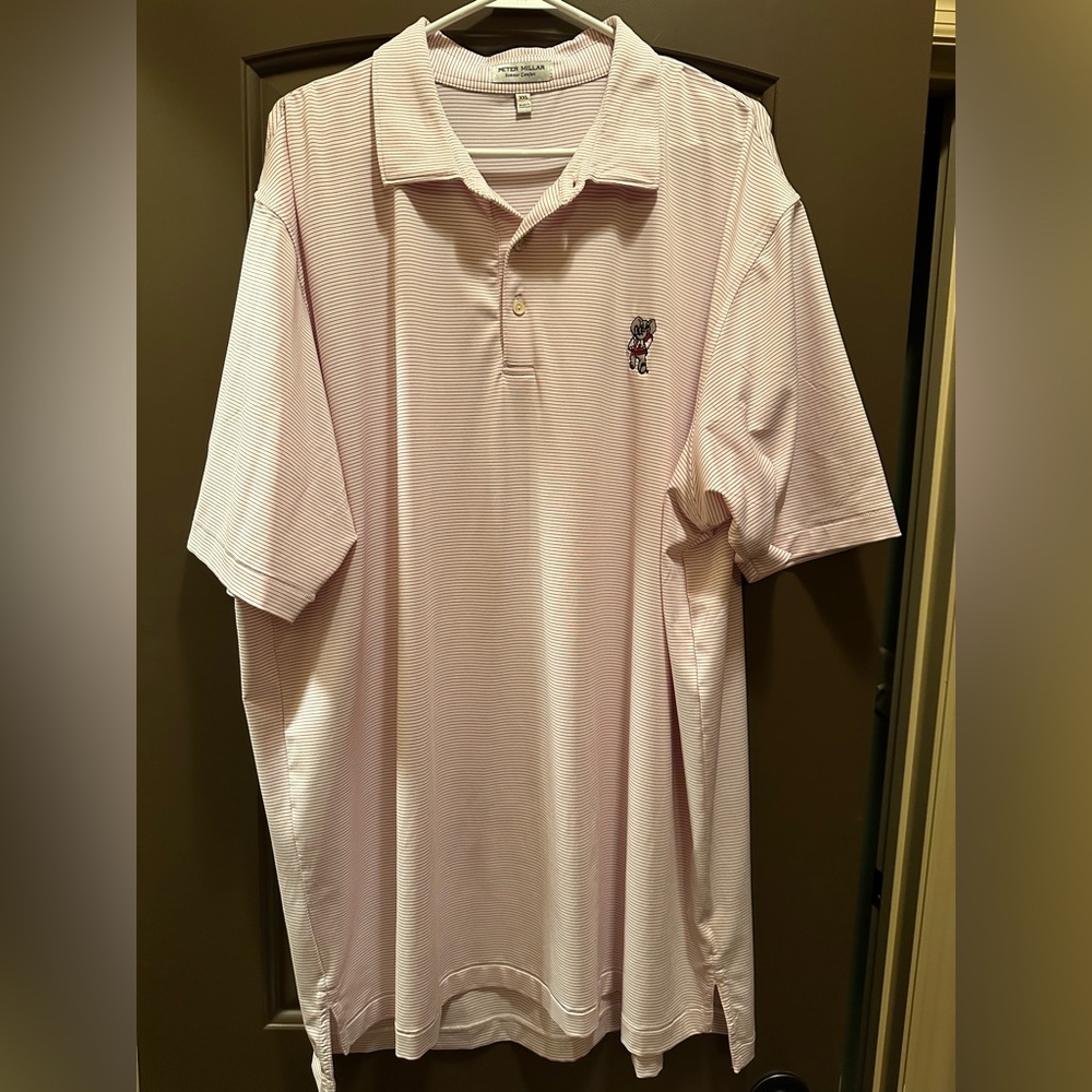 Peter Millar Red Stripe Polo Shirt